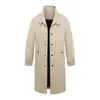 2026 Comércio Exterior Outono/Inverno Masculino Trench Coat de Comprimento Médio Slim Fit Gola Alta Casaco Moda Casual Acima do Joelho para Jovens