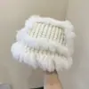 Chapéu de pescador de pelúcia para mulheres, versão coreana de outono e inverno, versátil, afina o rosto, chapéu de tricô, espessado, quente, protege as orelhas, chapéu de pelo de coelho
