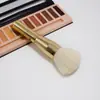 En stock: Cepillo de maquillaje KK de tubo de aluminio, cepillo individual para polvos sueltos, cepillo para polvos/rubor, cepillo tipo hongo, base cuadrada