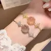 Pulsera con Colgante Redondo de Circonita Super Brillante, Moderna, Sencilla, Lujosa, de Gama Alta, Versátil, Exquisita Joyería para Mujer