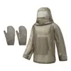 Ropa Antimosquitos para Exteriores para Acampar, Recolectar Miel, Hojas de Té, Transpirable, Ajustable, Malla Antiapis, Máscara Facial con Capucha, Antimosquitos, con Guantes