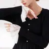 Estilo de Hada Coreana Suave Mangas Falsas de Encaje Mangas Decorativas Dulces para Mujeres con Falda Puños Falsos Fabricante Transfronterizo Venta al por Mayor