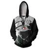 Naruto série japonesa anime cosplay periférico Naruto suéter 3d suéter pullover capuz zíper homens e mulheres
