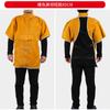Ropa Protectora de Cuero de Vaca Resistente al Desgaste, Aislante al Calor, Anti-Quemaduras y de Alta Temperatura para Soldador, Delantal de Soldador con Vestimenta Inversa, Ropa de Trabajo para Soldadura por Arco de Argón