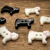 Botão de Gato Preto e Branco Fofo Desenho Animado Desenho Animado Artesanal DIY Acessórios Decorativos Botão para Suéter Casaco Cheongsam