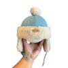Gorro de Bebé Estilo Lei Feng Otoño e Invierno Lindo y Súper Adorable para Niños y Niñas, Cálido con Protección para Orejas de Felpa para Bebés de 1 Año en Invierno