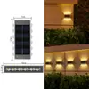 Luz de pared solar, luz de jardín exterior, luz de paisaje impermeable, luz lavaluz de pared para jardín de villa, luz ambiental de pared exterior