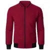 En Stock Transfronterizo Nuevo Sudadera Cardigan de Cuadros Color Sólido para Hombre Chaqueta Sudadera con Cremallera y Cuello Alto para Hombre Suministro Exclusivo al por Mayor
