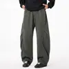 Cuchillo Curvo Simple Americano Pantalones Casuales para Hombre Estilo Primavera y Otoño 2026 Nuevos Holgados Versátiles de Pierna Ancha Largos