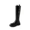 Botas Altas de Moda Estilo Británico de 5cm, No por Encima de la Rodilla, Otoño/Invierno 2026, Nuevas, Punta Redonda, Tacón Grueso, Caña Recta, Botas Altas Largas