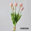 Ramo de Tulipanes Artificiales, Flores Falsas Realistas de Alta Gama, Ramos de Boda Simulados para Decoración, Venta al por Mayor de Comercio Exterior Transfronterizo