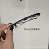 Pinza para el pelo original, simple, elegante, estilo OL, para adultos, con lazo de mezclilla oscura, clip superior, clip para cola de caballo, clip de resorte