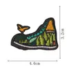 Parches Bordados de Happy Camper para Acampar en Stock Estilo Natural Parches para Brazos Parches para Zapatos de Senderismo al Aire Libre Parches Termoadhesivos