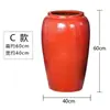 Nuevo Jarrón Cerámico Rojo de Pie Estilo Chinoiserie Ornaments Maceta de Barro para Ramas Secas Maceta Decoración Suave para Hotel Restaurante Casa