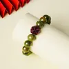 Pulsera Natural de Sándalo Verde para Hombres, Cuentas de Meditación, Año del Caballo, Doce Signos del Zodíaco, Pulsera de Palo de Rosa, Regalo de Año Nuevo