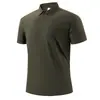 Nueva Camisa Polo de Negocios de Verano, Camisa de Secado Rápido para Golf, Cuello Alto, Top de Diseño Moderno para Correr Casual para Hombre