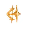 Moda Europeia e Americana Anel Exagerado de Aço Inoxidável para Mulheres Ouro 18K Simples Estilo Ins Anel de Design de Ponta Joias Atacado