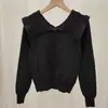 Suéter de Tricô Solto e Versátil Estiloso com Gola Reversível para Mulheres, Novo Outono 2026 Casual Slim-Fit Cor Sólida Manga Longa