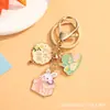 Set de caja de regalo con colgante para el Festival del Medio Otoño estilo chino con bolsa para pastel de luna de conejo de jade, decoración para teléfono móvil, llavero de regalo pequeño hecho a mano para vacaciones