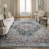 Alfombra persa vintage transfronteriza para dormitorio, alfombrilla cálida y aislante para mesita de noche, alfombra de terciopelo de cristal de área grande de cobertura completa para uso doméstico