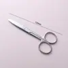 Tijeras de gasa de acero inoxidable transfronterizas, tijeras para retirar suturas médicas, tijeras quirúrgicas de disección experimental de cabeza redonda recta
