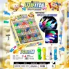 Nuevo Kit de 24 Piezas de Luz de Anillo LED Linterna Mini Caja de Almacenamiento Artículos Escolares Periféricos Supermercado Juguetes Pequeños de Venta Caliente