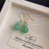 Nuevo Estilo Chino Calabaza Pequeña Fresca Diseño Hecho a Mano Sentido del Diseño Jade Dongling Piedra Natural Pendientes Hechos a Mano Pendientes Originales Femeninos Fábrica