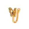 Anillo Falso para Nariz en Forma de U Personalizado de Venta Caliente Transfronterizo en Amazon, Tachuela para Nariz de Mariposa con Pedrería, Clip para Nariz sin Perforación Estilo Europeo y Americano, Joyería para Nariz