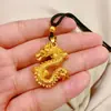 Fábrica Vendas diretas Dragon Year auspicioso retro estilo chinês Vietnã areia ouro dragão pingente Zodiac cobre banhado a ouro pingente dragão