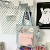 Design de nicho de alto valor bolsa tote japonesa moda grande capacidade estudantes do ensino fundamental estudantes do ensino médio classe portátil bolsa de maquiagem