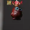 Pingente de Corrente para Celular Sapo de Madeira Arco-Íris Yiming Xianyuan Sandália Criativa de Sândalo Animal Desenho Animado Sapo Ornamento