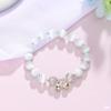 [Um Passo de Cada Vez] Pulseira de Cristal Badu Nova Pulseira Olho de Gato Feminina Cristal Morango Calcedônia Amarela Pulseira de Sino