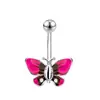 Venta Caliente Transfronteriza Clavo de Ombligo Mariposa Circonita Goteo de Aceite Anillo de Ombligo Joyería Piercing Venta en Línea Clavo de Ombligo Anillo de Ombligo