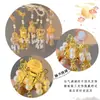 Horquilla de linterna de borla brillante para niños del Festival de Medio Otoño, moño de estilo antiguo, accesorio para el cabello de palacio del Lago Oeste para niñas