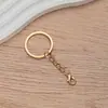 Chaveiro Galvanizado do Fabricante com Corrente de Quatro Seções, Fecho Lagosta 303, Argola Plana, Argola Lisa, Corrente, Chaveiro com Fecho Lagosta