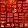 Insígnias da série vermelha com tema patriótico, Pequenos presentes para o Dia Nacional, Presentes para estudantes, Broche da série de texto "Eu amo a China"