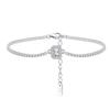Mecanismo de Cierre Cadena Pulsera de Plata S925 Fila Única Circonita Diamante Artificial Pulsera Venta Directa de Fábrica