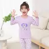 Pantalón largo de algodón para niño de otoño Pijama infantil Ropa de estar para niña pequeña Conjunto de ropa interior térmica para bebé Ropa para niño pequeño