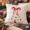 Fronha de Almofada Árvore de Natal Novo Laço Transfronteiriça Capa Decorativa para Sofá de Sala Almofada de Encosto para Festival de Natal