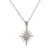 Collar Colgante Exquisito de Moda Versátil de Zirconia Starburst Japonés Coreano Cadena para Clavícula de Temperamento Lujo Ligero Simple para el Viaje Diario Cadena para Clavícula Mujeres