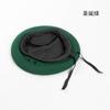 Boina profesional cálida de lana para otoño e invierno con forro, borde de cinta, cordón de ajuste, gorra de boina de seguridad para hombres y mujeres