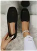 Transfronterizo Verano 2025 Nuevos Zapatos Planos Redondos de Gran Tamaño de Comercio Exterior Europeo y Americano para Mujer de Boca Baja Estilo Deportivo Casual para Mujer