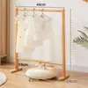 Perchero para Ropa de Niños Madera de Haya de Pie Perchero para Abrigos de Dormitorio Almacenamiento Vertical de Ropa para el Hogar Perchero Simple para Secar Ropa