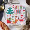 Fabricante de Árvores de Natal Guardanapos com Estampa Pontilhada Toalhas de Papel Restaurante Ocidental Fábrica de Padaria Lenços Faciais Adequados Venda por Atacado