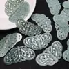 Pendente de brinco borboleta oca água azul jadeíte natural grau A 38x20mm acessório de grampo de cabelo de jade estilo corte vintage