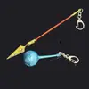 Animación Nezha Artículos Circundantes Ao Bing Martillo de Hielo Panlong Modelo de Arma Artesanía Completamente Metálica Adornos Llavero Colgante Modelo