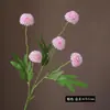 Bolas de Dente-de-leão com Mola Simulada, Crisântemo, Flores Artificiais, Adereços para Decoração de Casa e Casamento, Buquê Artificial de Alta Qualidade