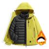 Chaqueta de plumón Chaqueta Tres en Uno para Mujer Estilo Nuevo Forro de plumón Desmontable Chaqueta Gruesa a Prueba de Viento para Hombres y Mujeres