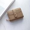 Cartera Corta para Mujer, Color Sólido, Múltiples Ranuras para Tarjetas, Tarjetero, Cartera para Estudiante, Monedero Antimagnético, Tarjetero Color Macaron para Mujer