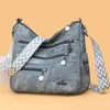 Bolso bandolera ancho de un solo hombro para mujer, nuevo, casual, gran capacidad, bolso tote para madre de mediana edad, bolso de hombro cruzado simple, moderno